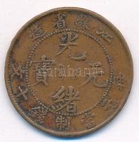 Kína / Csiangszu ~1902. 10c Cu T:2,2- ph.
China / Jiangsu ~1902. 10 Cash Cu C:XF,VF edge error