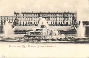 Herrenchiemsee, Kgl. Schloss / royal palace, fountain