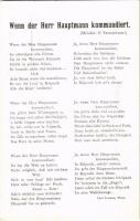 Wenn der Herr Hauptmann kommandiert / German, Austro-Hungarian K.u.K. military song
