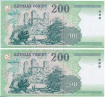 2007. 200Ft "FC" (2x) sorszámkövetők T:I
