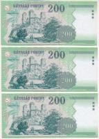 2007. 200Ft "FC" (3x) sorszámkövetők T:I