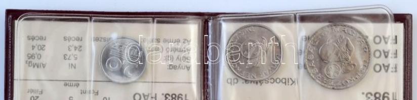 1983. 20f Al + 5Ft Ni + 10Ft Ni "FAO" sor, eredeti tokban tanúsítvánnyal T:BU Adamo EM69, ...