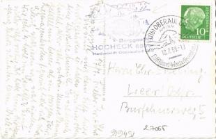 1958 Oberaudorf, Berggasthof u. Pension Hocheck, Heuberg, Kranzhorn / hotel, mountains + "Obera...