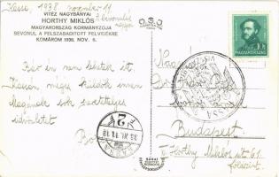 1938 Komárom, Komárno; bevonulás, Horthy Miklós fehér lovon / entry of the Hungarian troops, Regent ...