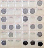 ~128 darabos érme tétel a korona-pengő-forint pénzrendszerekből, berakólapokon, gyűrűs mappában T:ve...