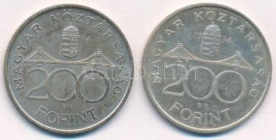 1994. 200Ft Ag "Deák" (2x) T:1- kis ph, kis patina Adamo F13.1