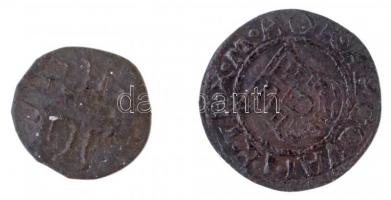 2db hamis magyar denár, egyik III. András T:2,2-