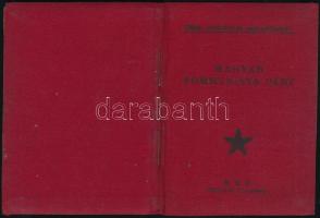 1945 MKP tagsági könyv sokféle tagsági bélyeggel