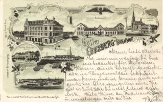 1898 Oderberg with railway-stations, factory Litho