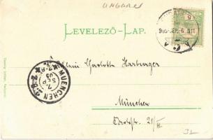 1905 Budapest XIV. Városliget, Vajdahunyad vára. Taussig Arthur 5116