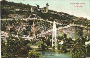 1909 Budapest XI. Gellért-hegyi feljárat, Szent Gellért szobor. Divald Károly műintézete kiadása (EK)