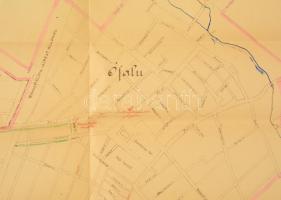 cca 1900 Rákospalota nagy méretű térképe 82x66 cm