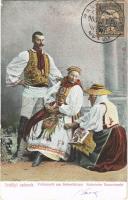 1903 Erdélyi szászok, folklór, népviselet / Volkstracht aus Siebenbürgen, Sächsische Bauerntracht / Transylvanian Saxons, folklore, folk costumes. D.T.C.L. Serie 301. 10. TCV card