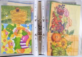 Szalvétagyűjtemény, különbözőek, 76 db