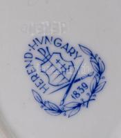 Herendi porcelán kis tárgyak, 3 db + Zsolnay porcelán kis tálka, kézzel festett, jelzett, kis kopásn...