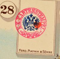 36 lapos jóskártya, litho, adóbélyeggel + 78 lapos tarto kártya