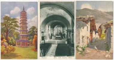 Kb 600 db régi képeslap: főleg külföldi városképek és motívum lapok, kevés történelmi Magyarország /...