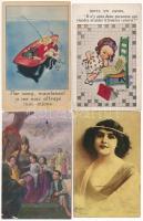 Kb 600 db régi képeslap: főleg külföldi városképek és motívum lapok, kevés történelmi Magyarország /...