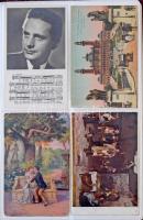 40 db főleg RÉGI képeslap albumban: külföldi városok és motívumok / 40 mostly pre-1945 postcards in ...