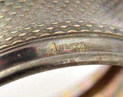 2 ezüstözött alpakka szalvétagyűrű monogrammal. d: 5,6 cm