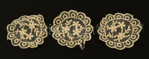 Réz ékszertartó dobozka 3 mini csipkével 5x5 cm