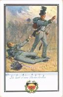 Ich hatt einen Kameraden / WWI German and Austro-Hungarian K.u.K. military. Deutscher Schulverein Karte Nr. 376. (EK)