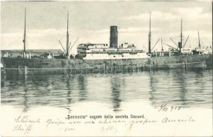 1904 Pannonia vapore della societa Cunard / Pannónia kivándorlási hajó. Divald Károly 522. sz. / SS Pannonia transatlantic passenger steamship of the Cunard Line