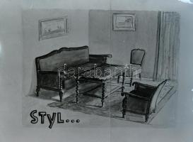 cca 1930 4 db kereskedelmi reklámokat ábrázoló üvegnegatív.  6x9 cm