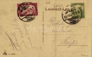 1922 Pápa, Református főiskola, este. Haynóczki Árpád kiadása