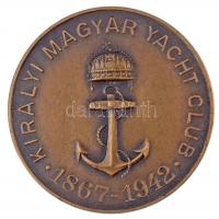 1942. Királyi Magyar Yacht Club 1887-1942 Br emlékérem (40mm) T:1-