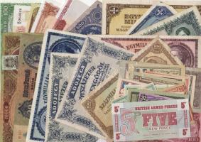 270 klf bankjegy az egész világból, régi és új nagyon sok hajtatlannal !