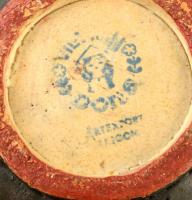 Jelzett kínai váza, mázas kerámia, apró hibákkal, m: 23 cm