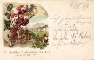 1897 Nürnberg  Schützenfest Litho