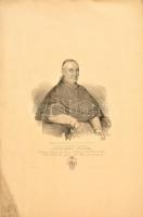 Vurum József (1763- 1838) székesfehérvári, váradi, és nyitrai püspök, litográfia, a szélén szakadással,folttal, 55x35 cm