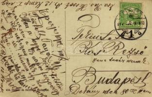 1912 Szombathely (?), Gyalogsági laktanya, K.u.K. katonák az udvaron. Hirschl és Heimann 424