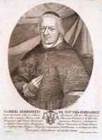 Nyitraszerdahelyi Szerdahelyi Gábor (1742-1813) bölcseleti és teológiai doktor, besztercebányai püspök rézmetszetű portréja, kis foltokkal, 15x19 cm