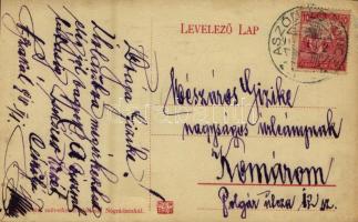 1918 Rárósmúlyad, Rárosská Mulad, Mula; Fürdő udvara, Nógrádszakál látképe / spa courtyard, baths, g...