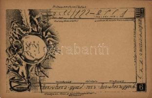 Szótagot kifejező betűk. Kiadja az Orsz. Gyorsíró Egyesület / Hungarian Shorthand Association art postcard s: Ziesmann Hugó (EK)
