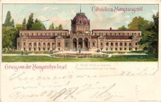 1899 Budapest XIII. Margisztiget fürdő litho