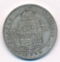 1879KB 1Ft Ag "Ferenc József / Középcímer" T:2-
Adamo M15
