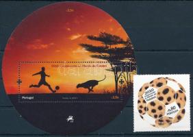 Futball Világbajnokság, Dél-Afrika öntapadós bélyeg + blokkk, Football World Cup, South Africa self-adhesive stamp + block