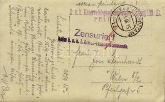 1915 Osztrák-magyar katona egy oroszok által felrobbantott vasúti híd maradványaival / WWI Austro-Hu...