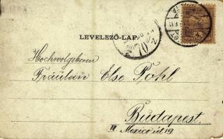 1900 Piliscsaba, Tábori vasútállomás, gőzmozdony, katonai laktanya, Templom tér. 404/99. Lith. Blau ...