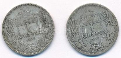 1895KB-1896KB 1K Ag "Ferenc József" (2x) T:2-,3 
Adamo K5