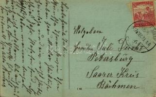 1917 Vasvörösvár, Rotenturm an der Pinka; Erdődy Gyula gróf kastélya, Wagner Ferenc üzlete / Schloss...