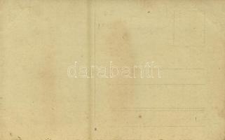 Osztrák-magyar hadihajó fedélzeti képe ágyútűz után / K.u.K. Kriegsmarine / Austro-Hungarian Navy ba...