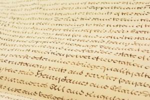 1835 Anglia: Közjegyző által ellenjegyzett szerződés  2 db nagy méretű pergamen oklevélen 77x65 cm