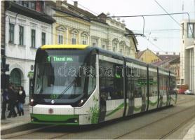 9 db MODERN magyar vidéki villamos motívum képeslap / 9 modern Hungarian tram motive postcards
