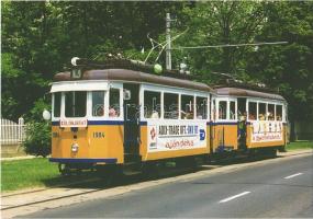 9 db MODERN magyar vidéki villamos motívum képeslap / 9 modern Hungarian tram motive postcards