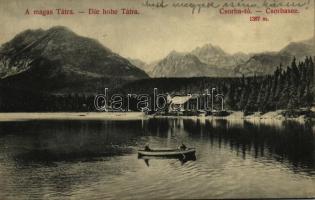 1909 Tátra, Vysoké Tatry; Csorba-tó / Strbské pleso / lake. Divald Károly 1439-1908.